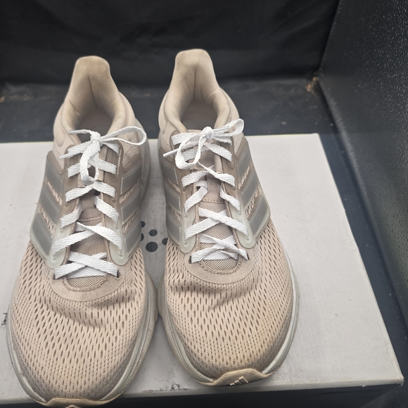 adidas Shoes - Beige Mesh Sneakers with White Laces